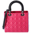 Christian Dior Lady Dior Medium Bag Handbag Pink Light Pink Black Lambskin